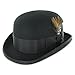 Belfry Tammany Men’s 100 Percent Wool Felt Derby Bowler Hat in Black or Gray
