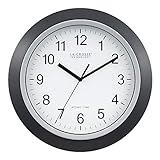 La Crosse Technology WT-3129B 12 Inch Atomic Analog Wall Clock, Black
