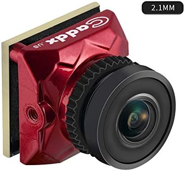 NIDICI Caddx.us Ratel Newest Micro FPV Camera 1/1.8'' Starlight HDR OSD 1200TVL 16:9 NTSC 2.1mm Lens for FPV Quadcopter Racing Drone (Red)