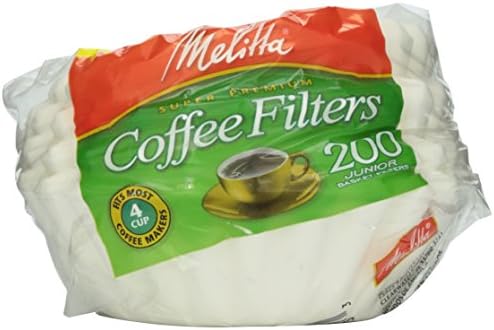 Melitta White Jr Basket Filter 46 Cup 200 Ct