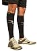 Graduated Calf Compression Shin Sleeves: (1 Pair) Footless Leg Guard and Athletic Running Sleeve for Recovery and Shin Splint Support