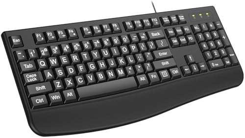 QUASIO Large Print Ergonomic Keyboard