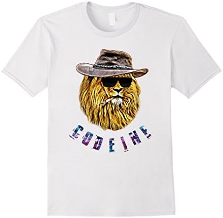 Mens Codeine t shirt - Codeine Lion tee shirt 2XL White