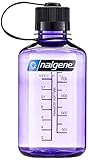 Nalgene Tritan 16-Ounce Narrow Mouth BPA-Free Water Bottle, Purple w/Black Cap