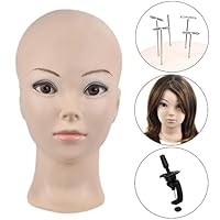 Bald Female Cometology Mannequin Head Training Head Doll Head for Wig Making and Dispay