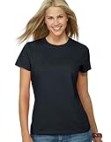 Hanes Classic-Fit Jersey Women's T-Shirt 4.5 oz (Pack of 1) Size:Medium Color:Black