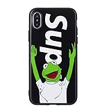 iPhone X Case, Shiny Flexible Soft TPU Anti-scratch Protective Smooth Back Case Cover for iPhone X 5.8inch (Frog-Black)
