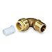 Supply Giant VQNF34 90 Degree Elbow x Male Pipe Fittings Push to Connect Pex, CPVC, 3/4 Inch, Brass, 3/4