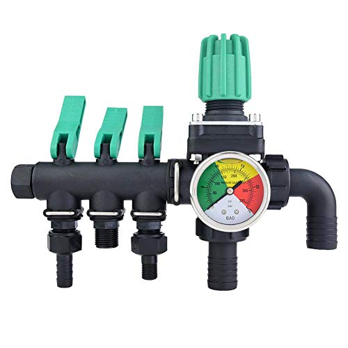 TOPINCN Agricultural Sprayer Hose Connector Control Shut Off Valve 3 Way Water Splitter for Drip Irrigation Timers and Lawns Garden