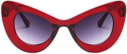 Waymine - Fashion Women Men Polarized Vintage Classic Cat Eye Big Oversized Thick Gothic Plastic Sunglasses,UV Protection (F)