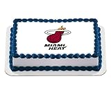Miami Heat Logo Basketball NBA Edible Cake Image
