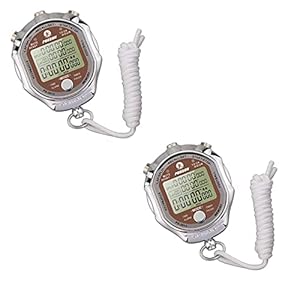 GLLP Stopwatch, Timer, Multifunctioneel Elektronisch Metalen Horloge, Track En Veld Sport Stopwatch (2 Stks)