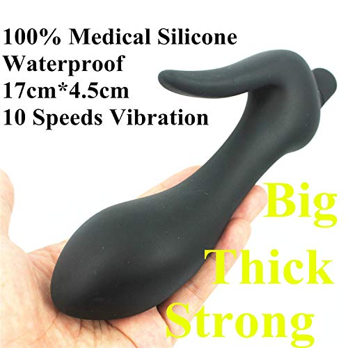 10 speeds Strong Privacy Massager Silicone Waterproof Big Thick Privacy Massager Privacy Massager Woman pleasuretoy Pleasure Product,Black