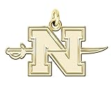 Nicholls State Colonels Solid 14K Yellow Gold Natural Finish Cut Out Logo Charm