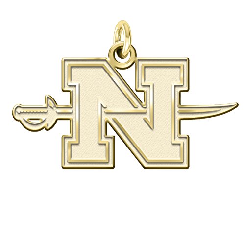 Nicholls State Colonels Solid 14K Yellow Gold Natural Finish Cut Out Logo Charm