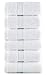 LUNASIDUS Bergamo, Luxury Hotel/Spa Hand Towels, 100 Percent Turkish Cotton, Set of 6, 700 GSM, Made in Turkey, White