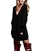 ZANZEA Women's Loose V Neck Long Sleeve Pullover Pocket T-shirt Top Blouse Black US 18/Tag Size 3XL