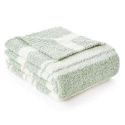 Snuggle Sac Stripe Sage Green Blanket Twin