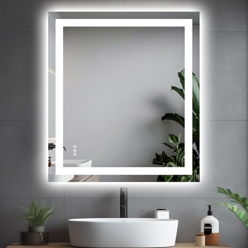 Hivone LED Bathroom Mirror Anti-Fog Dimmable Lights