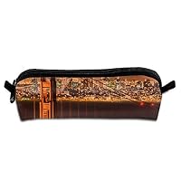 Diemeouk Pencil Case Golden Gate Bridge Zippered Pen Bag Cosmetic Makeup Bags for Colored Watercolor Pencils