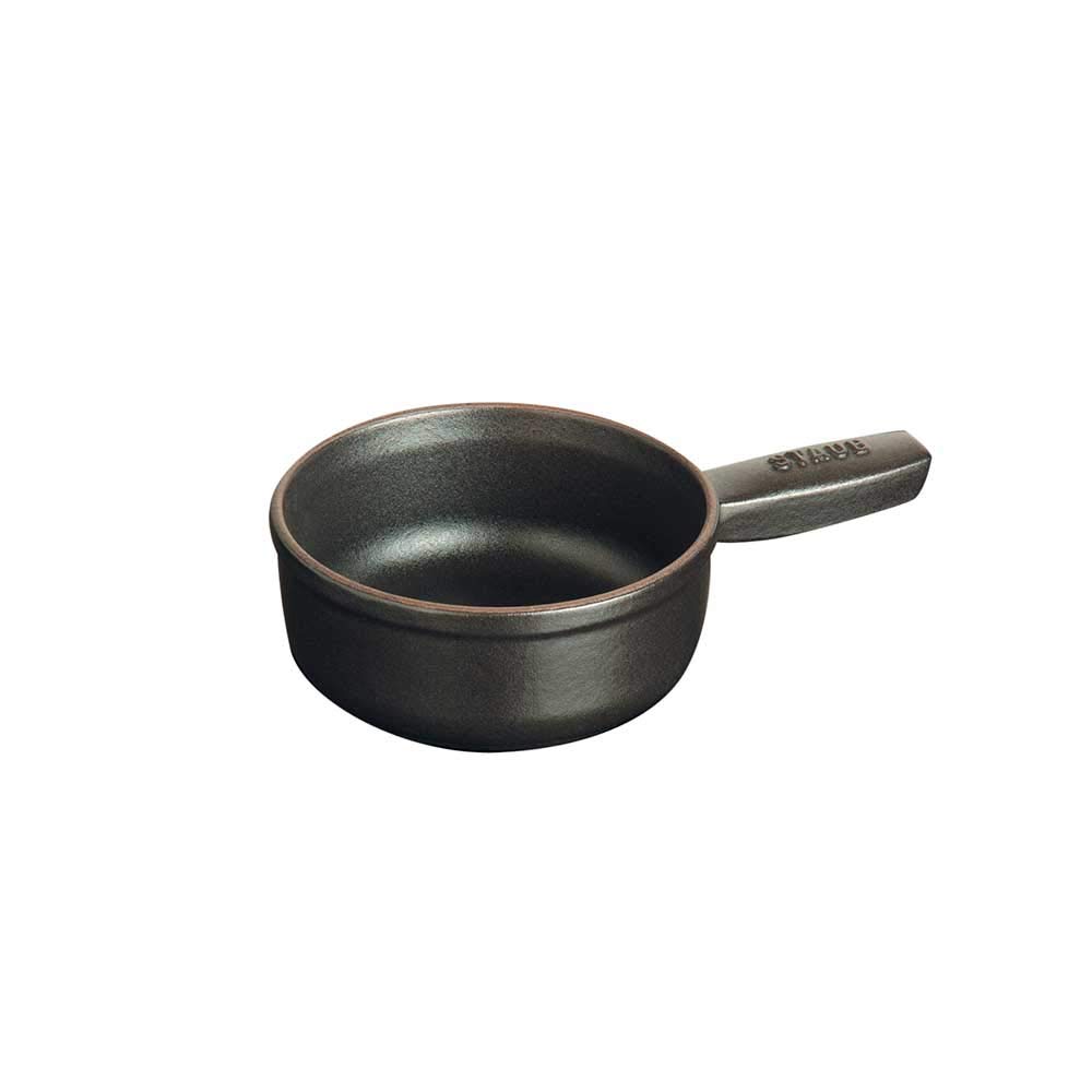 STAUB 40509-594-0 Mini Cheese Fondue Pot, Matt Black, 12 cm