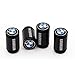 Runfish Valve Stem Caps, Tire Valve Stem Caps for BMW, 4 Pcs Black