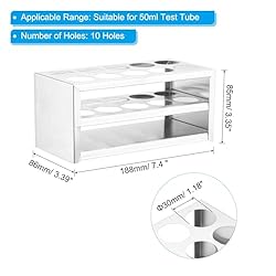 PATIKIL 10 Holes Test Tube Rack, 30mm Round Hole