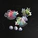 UEETEK Aquarium Fish Tank Decorations, Silicone Lionfish Fake Fish Floating Decorations Ornament Glow-Pack of 3