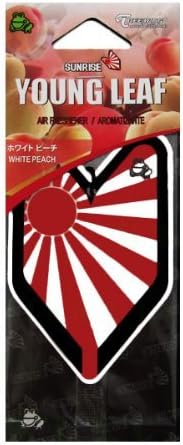 Treefrog Hanging Air Freshener Soshinoya Rising Sun Badge Single Pack - White Peach