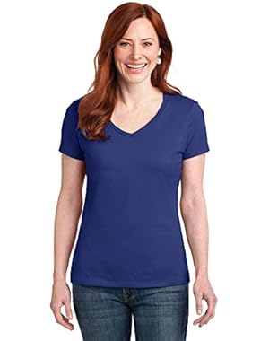 Ladies Nano-TCotton V-Neck T-Shirt, Deep Royal