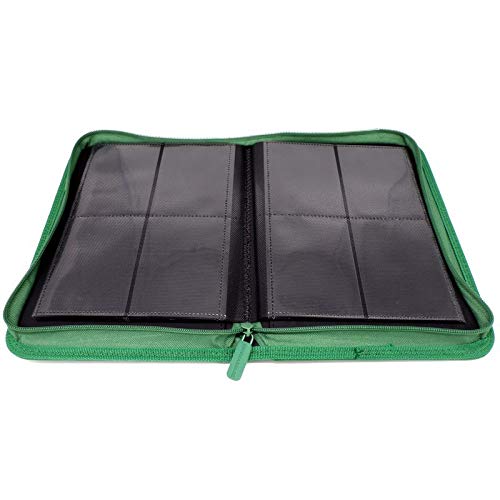 docsmagic.de Pro-Player 4-Pocket Zip-Album Dark Green - 160 Card Binder - MTG - PKM - YGO