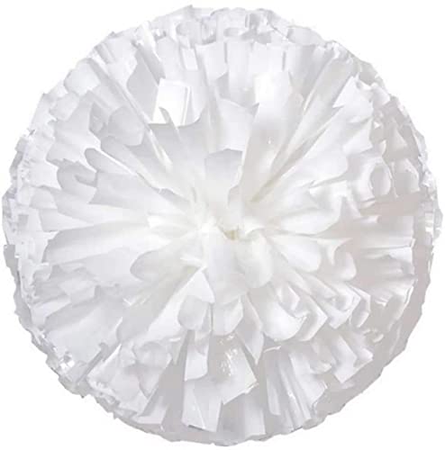 Photo 1 of 2 Pack pom poms Cheerleading with Baton Handle Plastic Cheer Poms Cheerleading Pompoms for Sports Party Dance Team Accessories Cheering Squad Spirit (A-White)