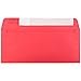 JAM PAPER #10 Business Colored Recycled Envelopes with Peel and Seal Closure - 4 1/8 x 9 1/2 - Red Recycled - 50/Pack