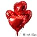 18 inch Red Love Heart Foil Mylar Balloons Valentines Day Wedding Favors Sweetheart Helium Balloons Baby Shower Decorations, 50 PC