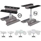 Hobbypark RC Car Stand Work Station Repair Workstation Aluminum Alloy 360 Degree Rotation Lift Or Lower for 1/12 1/10 1/8 Scale (Titanium)