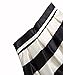 Face N Face Women's High Elastic Waist Flare Pleated A Line Midi Skirt XX-Large Black and White