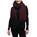 APPARELISM Super Soft Fuzzy Large Wide Long Tassel Oblong Scarf With Fringe.