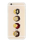 iPhone 6 Case, DECO FAIRY® Protective Case Bumper[Scratch-Resistant] [Perfect Fit] Translucent Silicone Clear Case Gel Cover for Apple iPhone 6 4.7 (Four Cartoon Boys iPhone 6 4.7)