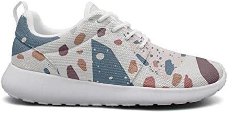 IOJEYOIRFJ white marble gray texture seamless Women's fashion lightweight running shoes