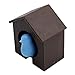 UINKE Cute Sparrow Bird House Nest Whistle Keychain Key Ring Key Holder Protector Wall Hook Hanger Gift,Brown House Blue Bird