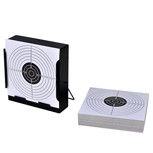 Pop Resin 100 Pack - Air Shot Paper Targets - 5.5 By 5.5 - Fits Gamo Cone Traps And Metal Box BB Catcher Target Holder Pellet Trap for Air Rifle/Airsoft Pistol