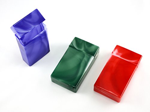 Skyway Cigarette Case - Holder - Box Bundle For 100's Size Cigarettes (3 Boxes) - Blue Green Red