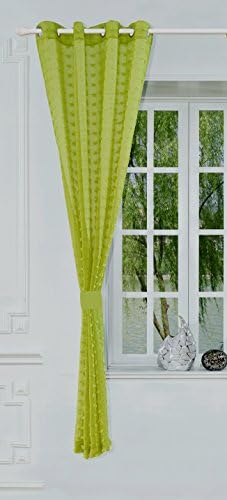 Ifblue Window Treatments Flyling Grommets Sheer Curtain (52"X84", Yellow)