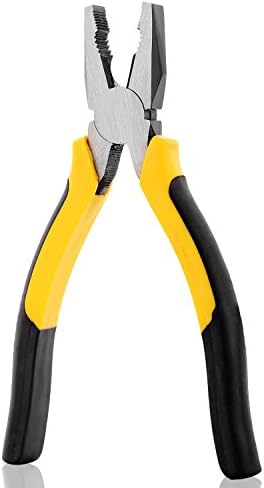 LULUYUKI Professional 7.9-inch Needle-nose Pliers ,7.9-inch Wire pliers ,6.3-inch Diagonal Cutters ,Chrome Molybdenum Alloy Steel Functional Pliers (linemans pliers)