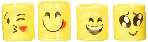 RIN (24 Assorted 35mm Emoji Coil Springs (Slinkies) ~ Fun Party Favors ~ Easter Goody Bag ~ Party Gifts ~ Teacher Classroom ~ Stocking Stuffer