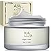 All Natural Night Cream Face Moisturizer - Vegan Anti Aging Safe Night Time Dark Spot Corrector and Cruelty Free Anti Wrinkle Facial Cream for Dry Skin (Standard)