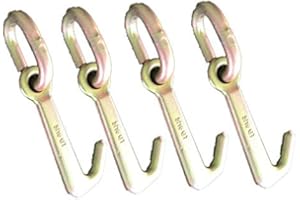 AutoHauler Supply Forged R T J Hooks 5400 lbs Working Load Limit for Car Hauling (Mini J Hook, Four (4))