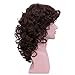 Yilys 80s Long Curly Men's Mullet Wig Heavy Metal Halloween Rocker Style Hair (Brown)