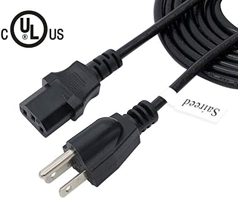 8Ft 3 Prong Power Cord Replacement for Dell Monitor LCD TV Plasma Monitor 4K Screen Instant Pot Samsung Sony Panasonic LG Philips Viewsonic Guitar Amplifiers JBL EON One PA System AC Cable