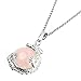 JEWELRIESHOP Dragon Necklace Chakra Reiki Healing Crystal Pendant Gemstone Necklace for Women Men
